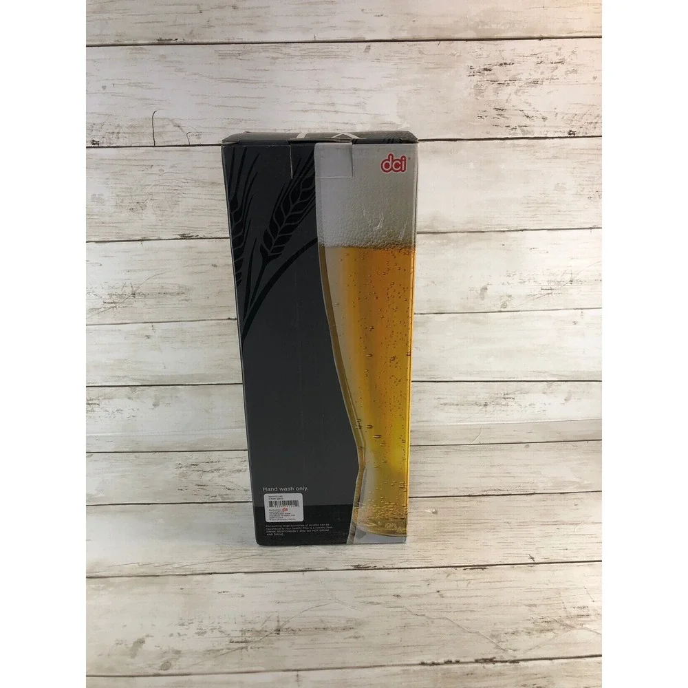 DCI XL Beer Glass 52‎ oz Oversized Novelty Giant Pilsner Glass Holds 4 Beers New